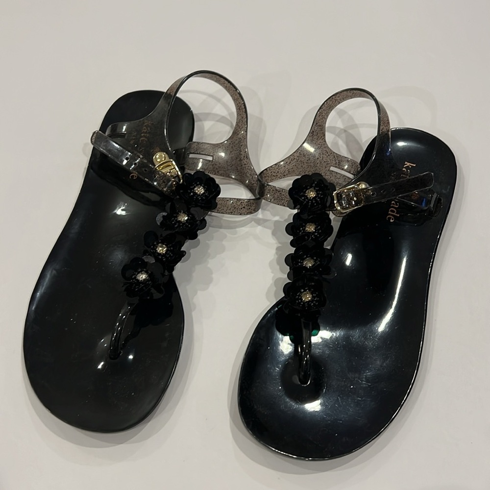 Kate Spade Farrah Jelly Sandal Sparkle Flower Black
Size 7 - Picture 2 of 4